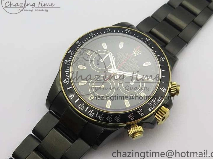 Bracelet Kravitz Daytona Black YG Best Maker On DLC DLC BP Dial Strap) A4130 Edition (Free Leather 0121